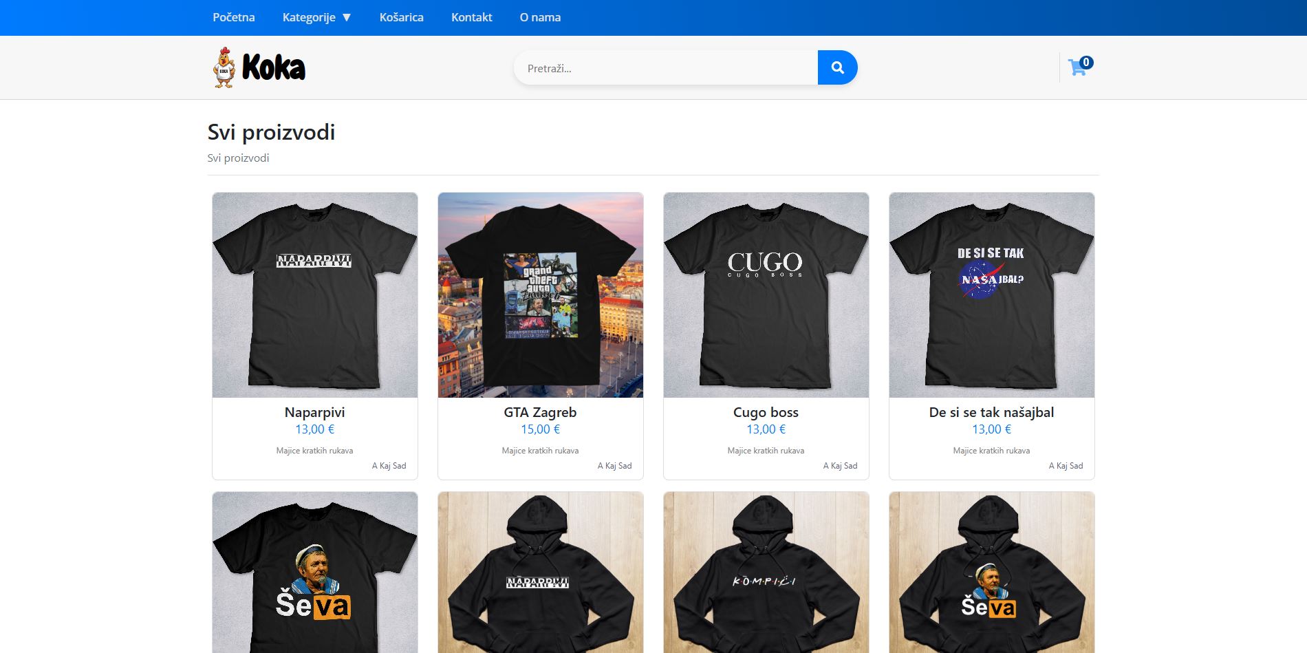 Kokashop desktop početna