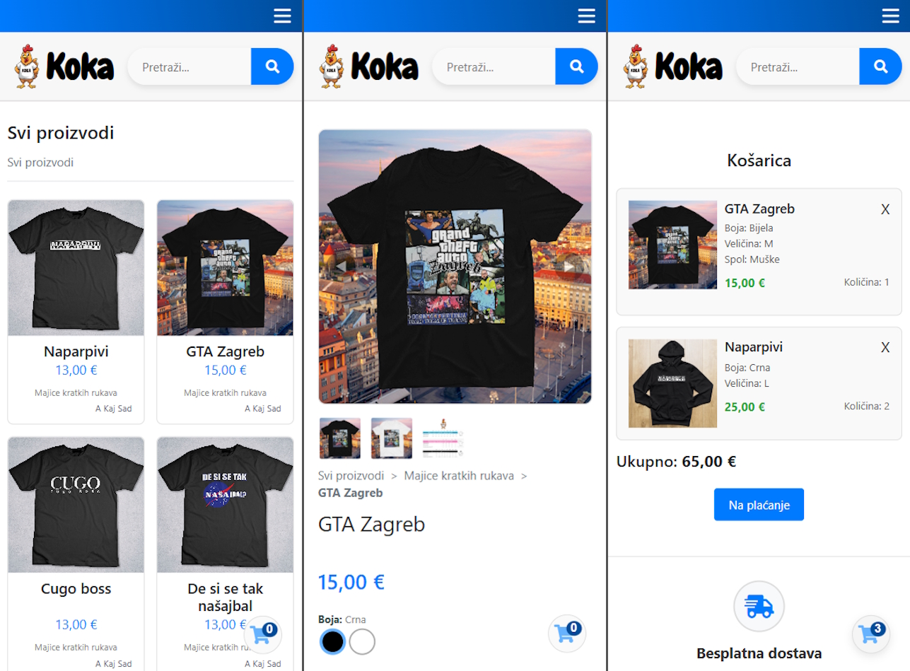 Kokashop mobile početna